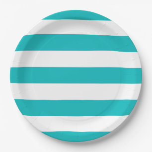 Editierbare Farbe und große weiße Streifen Pappteller