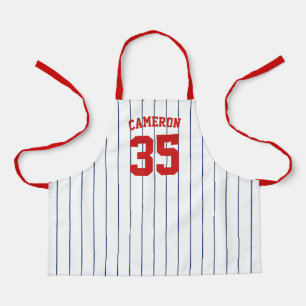 Editierbare Farben Baseball Jersey Streifen Name K Schürze