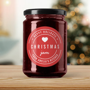 EDITIERBARE Farbige Weihnachtsmarmelade Küche Feie Runder Aufkleber