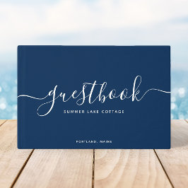 Editierbare Farbkalligrafie Urlaub Zuhause oder Mi Gästebuch