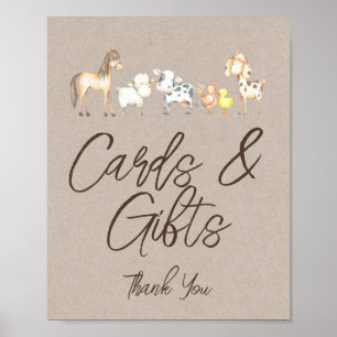 Editierbare Farmkarten und Geschenke, signiert Poster