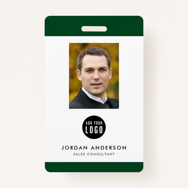 Editierbare Foto-ID für Angestellte mit Farbkombin Ausweis (Vorderseite)