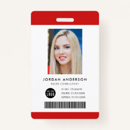Editierbare Foto-ID für das Logo hinzufügen Strich Ausweis
