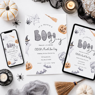 Editierbare Halloween Boo Day Geburtstag Einladung