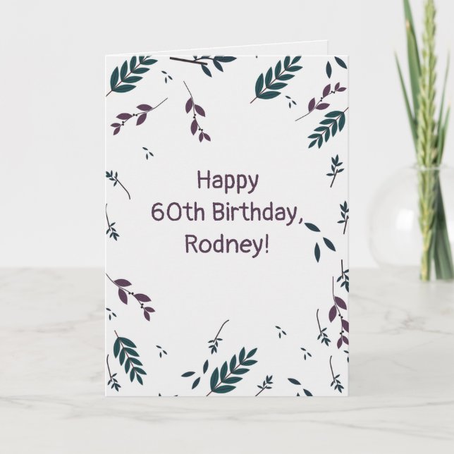 Editierbare Herbstblätter Karte (Vorderseite)