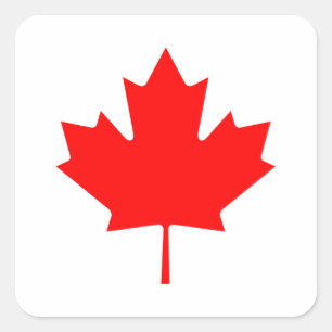 Editierbare Hintergrundfarbe, Kanada Flagge Souven Quadratischer Aufkleber