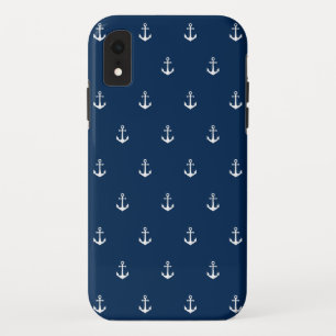 Editierbare Hintergrundfarbe Nautischer Anker Case-Mate iPhone Hülle