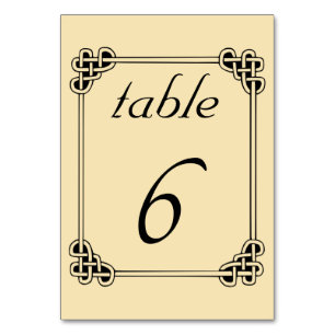 Editierbare Irish Celtic Knot Tischnummer