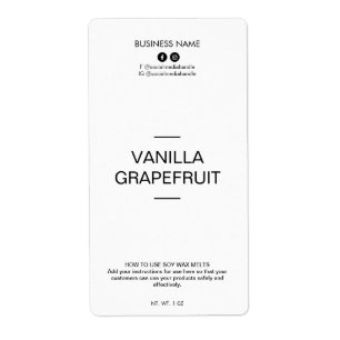 Editierbare Labels mit Minimalistischem Sojabohnen
