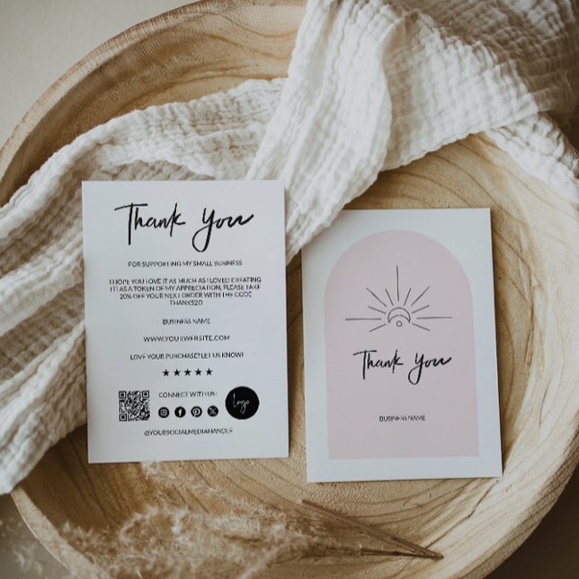 Editierbare, moderne Business Danke Card (Editable Modern Business Thank You Card)