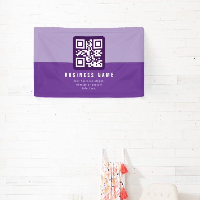 Editierbare moderne QR-Codevorlage | Äpfel Banner (InSitu)