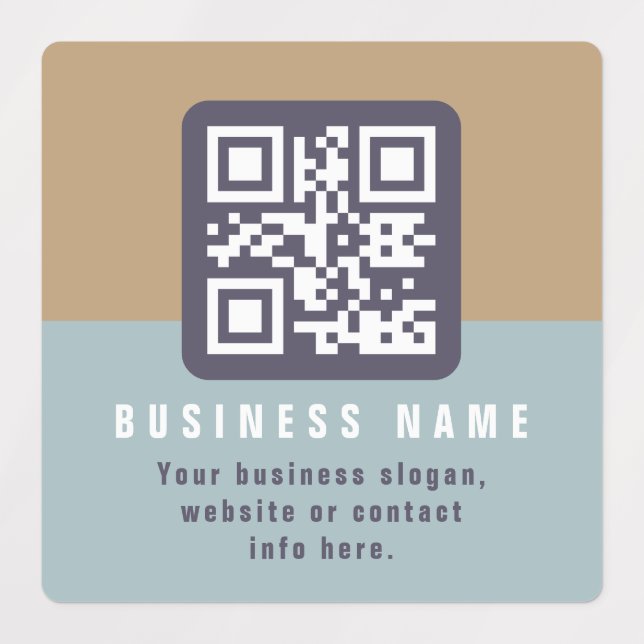 Editierbare moderne QR-Codevorlage | Farbmangel Etiketten (Design 1)