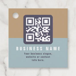 Editierbare moderne QR-Codevorlage | Farbmangel Geschenkanhänger