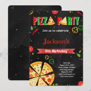 Editierbare Pizza-Einladung Einladung