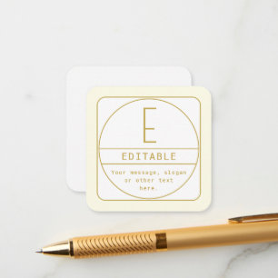 Editierbare Retro-moderne Designvorlage Gold & Wei Begleitkarte