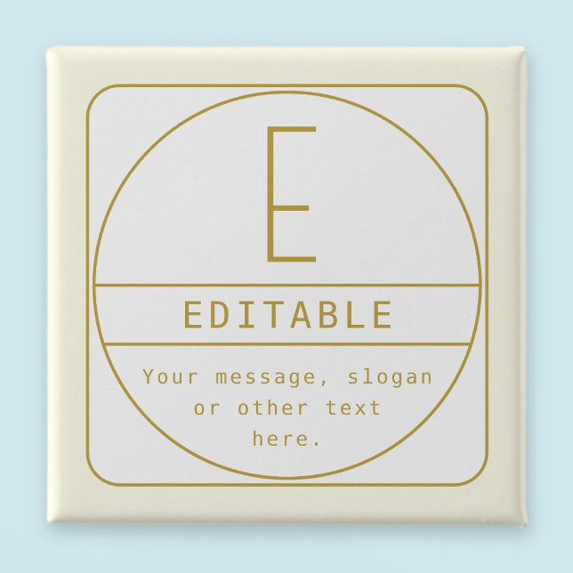 Editierbare Retro-moderne Designvorlage Gold & Wei Button (Von Creator hochgeladen)