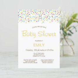 Editierbare Sprinkled Babydusche gedruckt Einladun Einladung