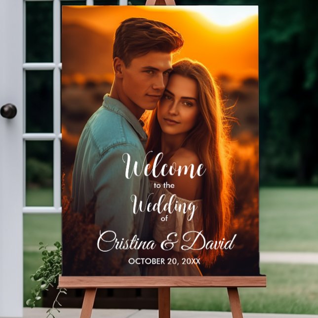 Editierbare Textfarben Modernes Begrüßungszeichen Poster (Von Creator hochgeladen)