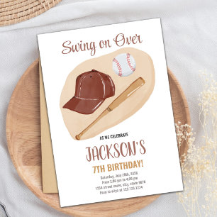Editierbare Vintag Boys Sports Party Card mit Hand Einladung