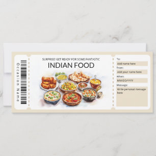 Editierbare Vorlage für indische Gutscheine für Le