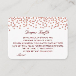 Editierbare Windeln-Raffle-Babydusche mit Druck Begleitkarte