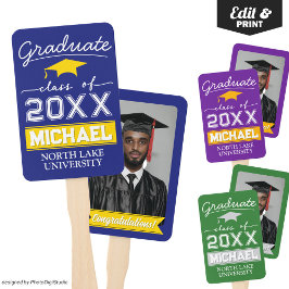 Editierbarer Abschluss Garden Flaggenname und Schu Fächer