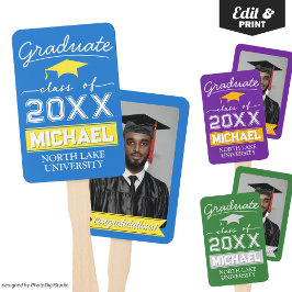 Editierbarer Abschluss Garden Flaggenname und Schu Fächer