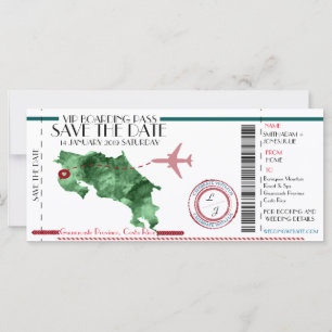 Editierbarer Boarding Save the Date