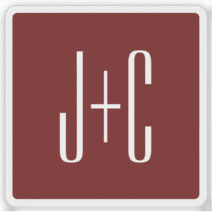 Editierbarer Burgundy Red Background & Transparent Aufkleber