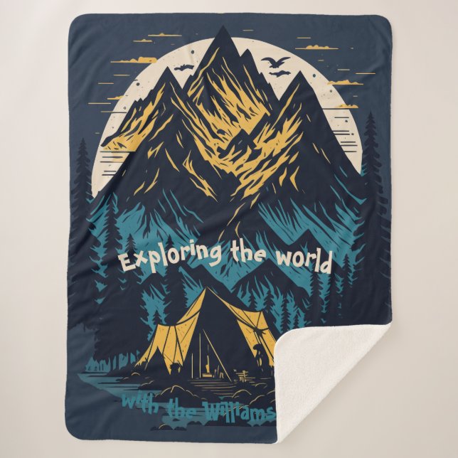 Editierbarer Camping Sherpadecke (Vorderseite)