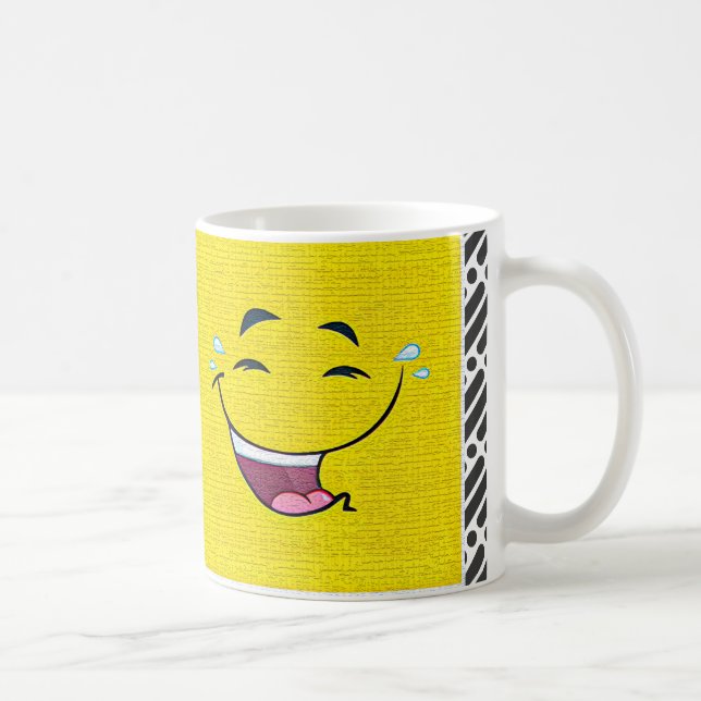 Editierbarer Cartoon-Gesichtsausdruck Kaffeetasse (Rechts)
