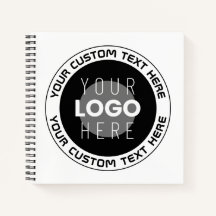 Editierbarer Circle Text & Replaceable Logo | B&W