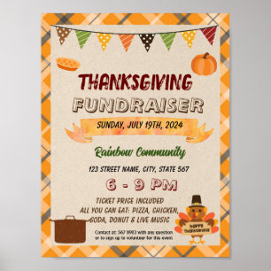 Editierbarer Erntedank potluck Flyer Poster