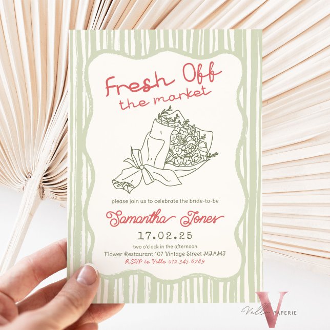 Editierbarer Farbhandschuh Fresh Off Market BS Einladung (Von Creator hochgeladen)