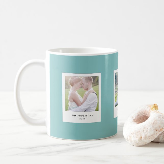 Editierbarer Farbzeitstil für Instant-Foto Kaffeetasse (Mit Donut)