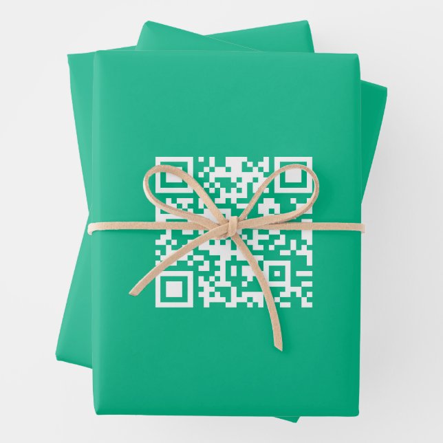 Editierbarer QR Code Generieren Sie Ihren eigenen  Geschenkpapier Set (Beispiel)