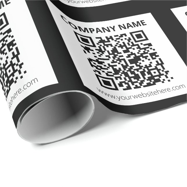 Editierbarer QR-Code und einfaches, benutzerdefini Geschenkpapier (Rolleneckpunkt)