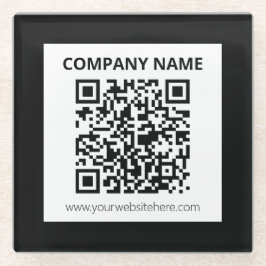 Editierbarer QR-Code und einfaches, benutzerdefini Glasuntersetzer