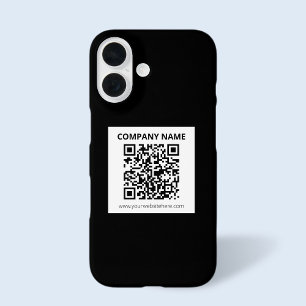 Editierbarer QR-Code und einfaches, benutzerdefini iPhone 16 Hülle