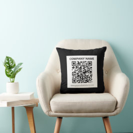 Editierbarer QR-Code und einfaches, benutzerdefini Kissen