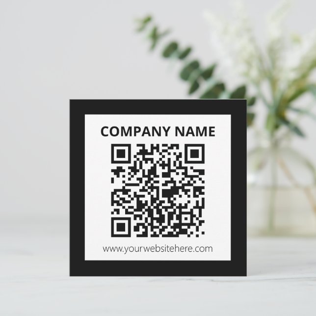 Editierbarer QR-Code und einfaches, benutzerdefini Mitteilungskarte (Stehend Vorderseite)