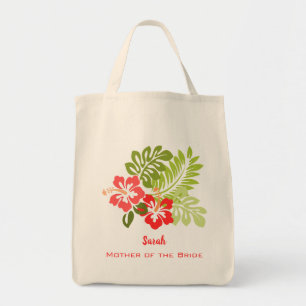 Editierbarer tropischer Hibiskus Tragetasche