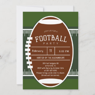 Editierbares American Football Party Einladung