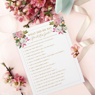 Editierbares Brautparty Pink Gold Floral