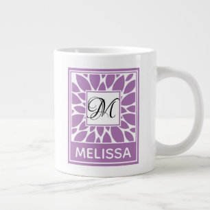 Editierbares Design Kontemporäre Monogramm und Nam Jumbo-Tasse