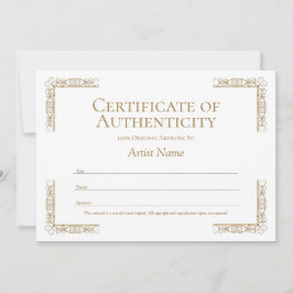 Editierbares Echtheitszertifikat Einladung