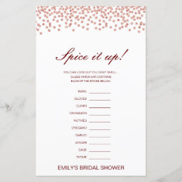 Editierbares Gewürz ist nach oben, Name des Gewürz