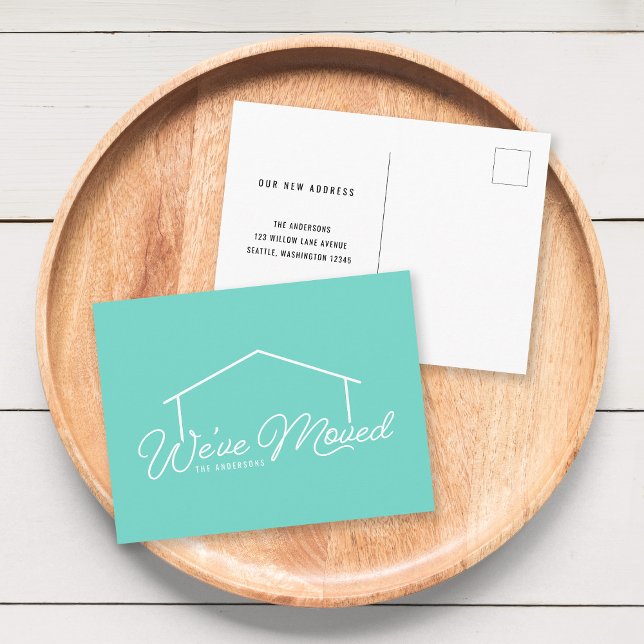 Editierbares Hintergrundfarbhaus, das wir verschob Postkarte (Von Creator hochgeladen)