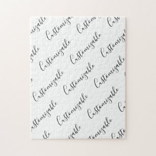 Editierbares modernes Skriptmuster Schwarz/Weiß