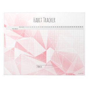 Editierbares monatliches Habit-Tracker-Notepad Notizblock